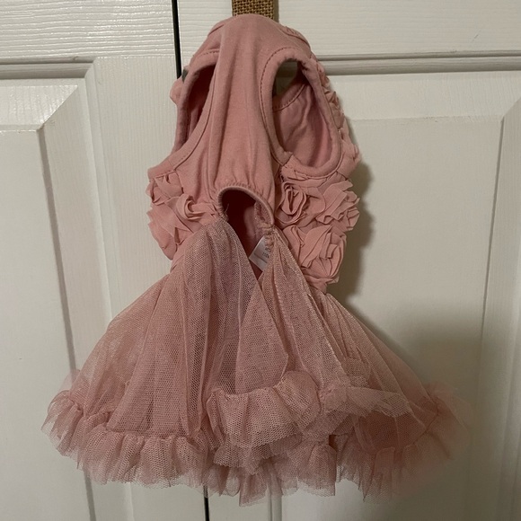 Pink Rosette Tulle Dog Dress. - Picture 3 of 3